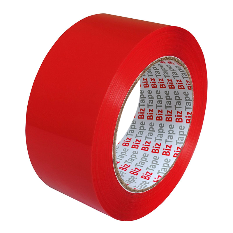 Red tape 48mm width x 66mtrs. 6 rolls per pack